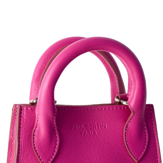 Ernest - Mini sac en cuir fuchsia, porte téléphone - Paul Bertin Paris