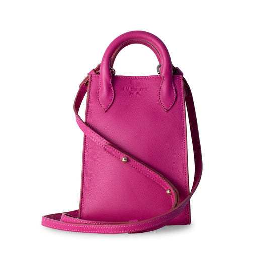 Ernest - Mini sac en cuir fuchsia, porte téléphone - Paul Bertin Paris